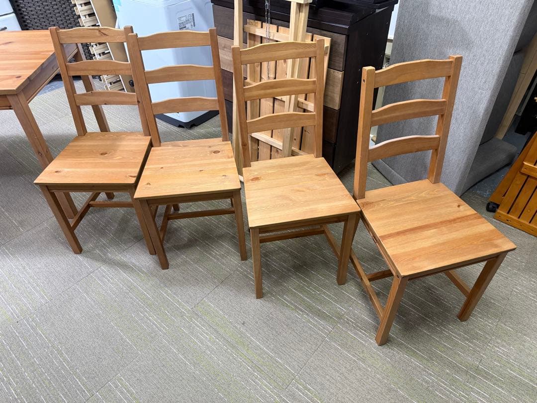 【洗浄消毒作業済】IKEA JOKKMOKK ヨックモック　テーブル＆チェア4脚