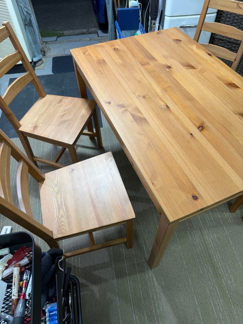 【洗浄消毒作業済】IKEA JOKKMOKK ヨックモック　テーブル＆チェア4脚
