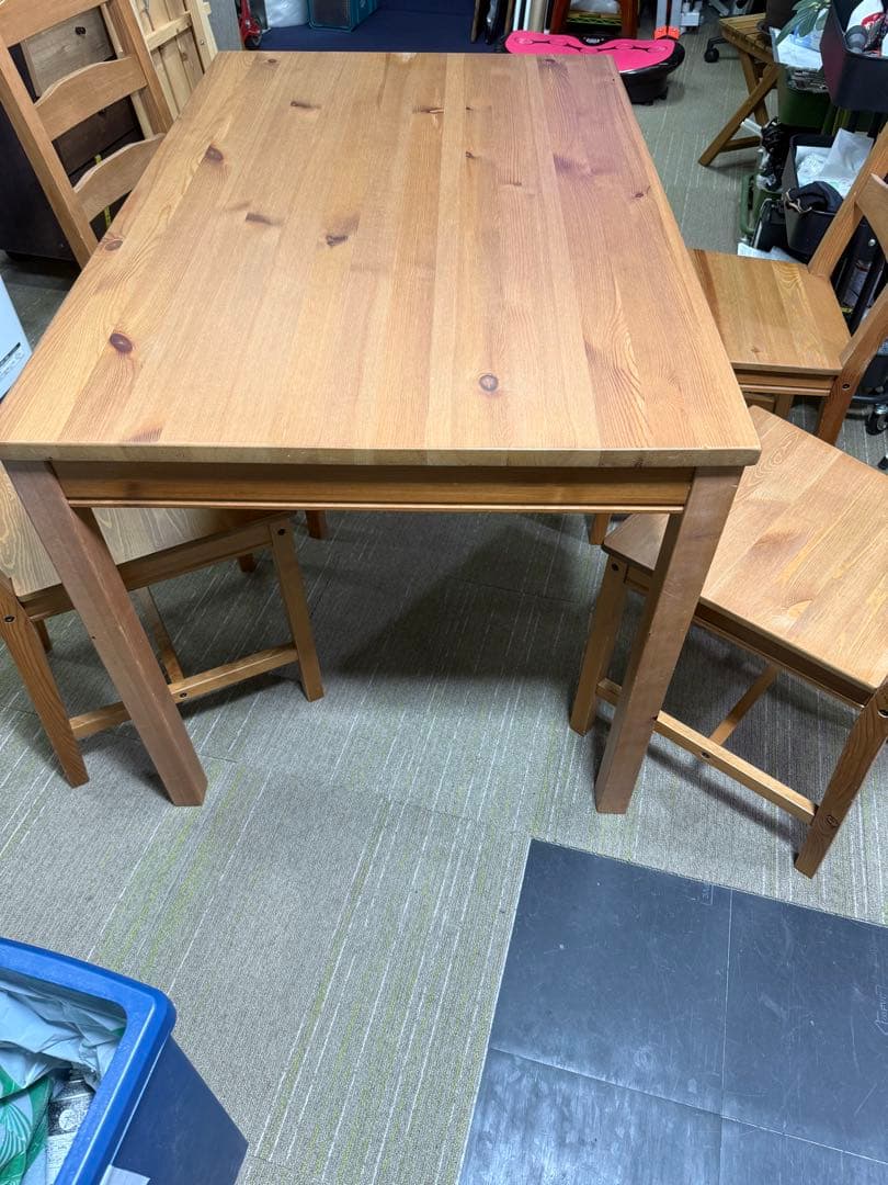 【洗浄消毒作業済】IKEA JOKKMOKK ヨックモック　テーブル＆チェア4脚