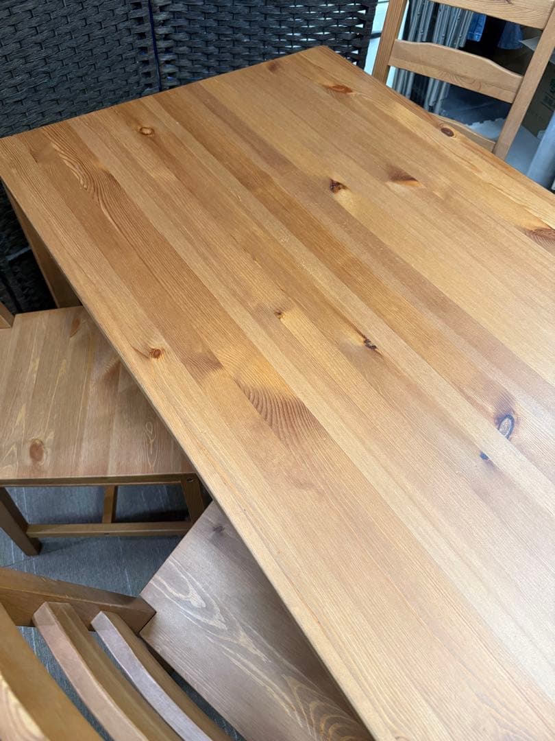 【洗浄消毒作業済】IKEA JOKKMOKK ヨックモック　テーブル＆チェア4脚