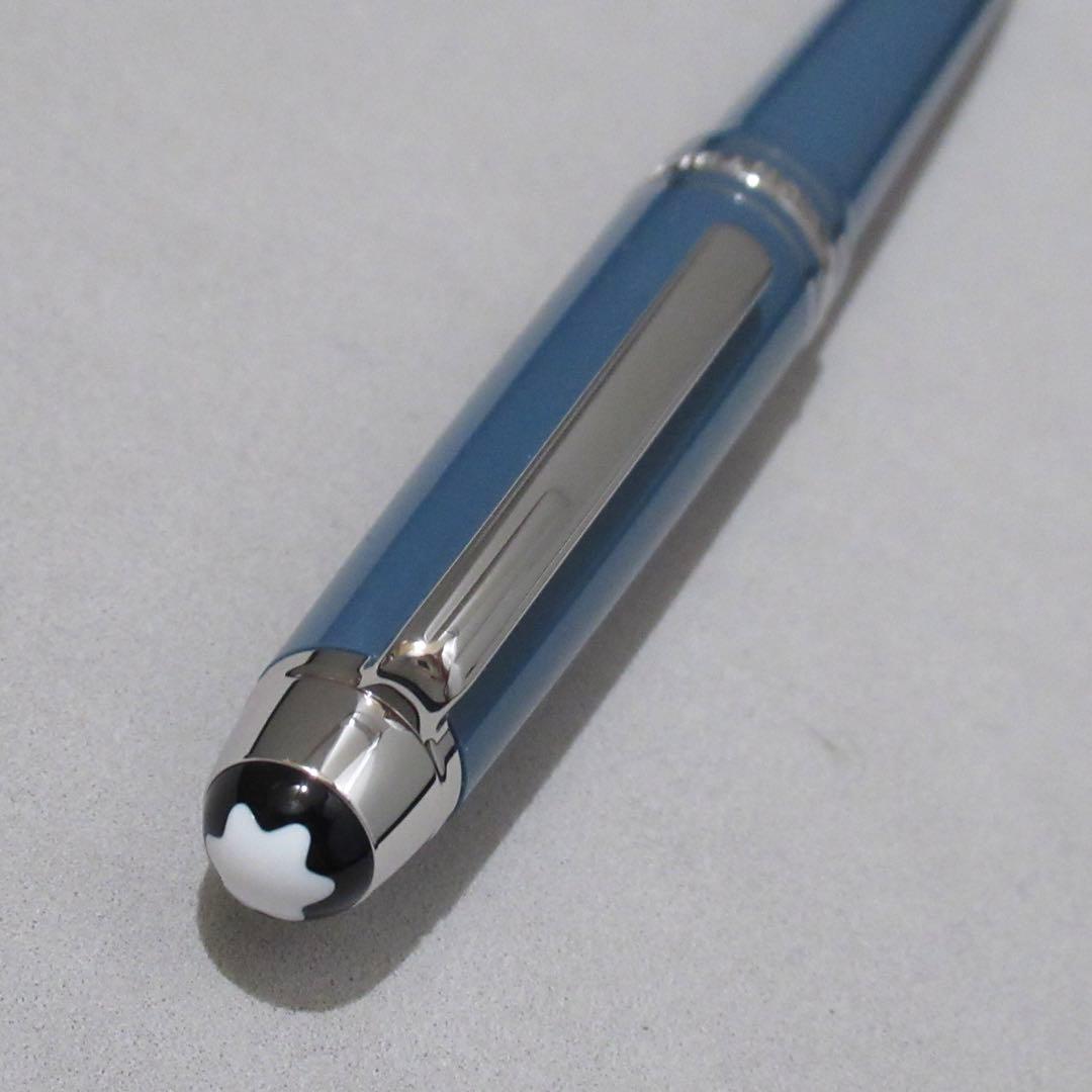 モンブラン ボールペン グレイシャー ブルーグレー ミッドサイズ 129395