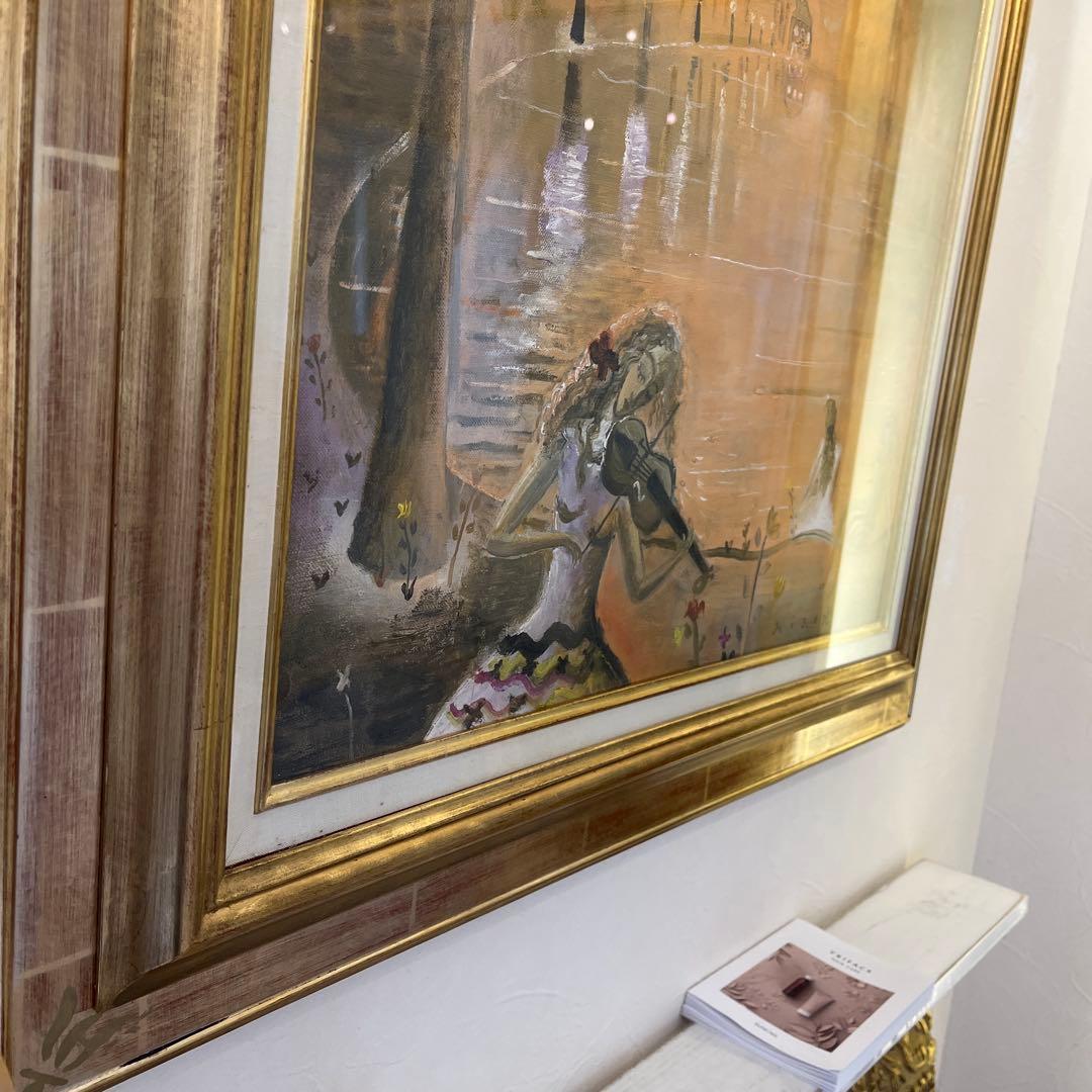 【油彩画】　織田広比古作　12号 大作