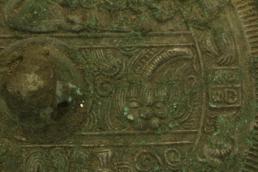 中国美術 青銅鏡 饕餮紋 時代物(HA506) - メルカリ