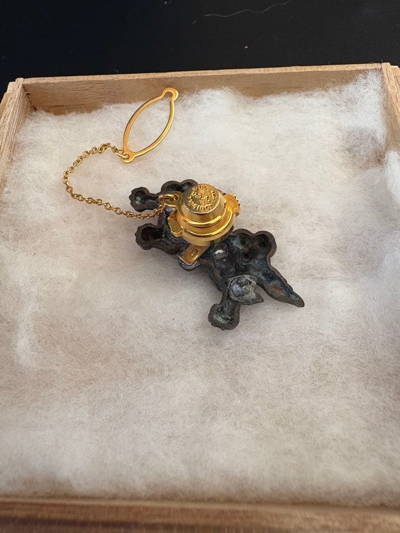 目貫　獅子　赤銅　江戸時代