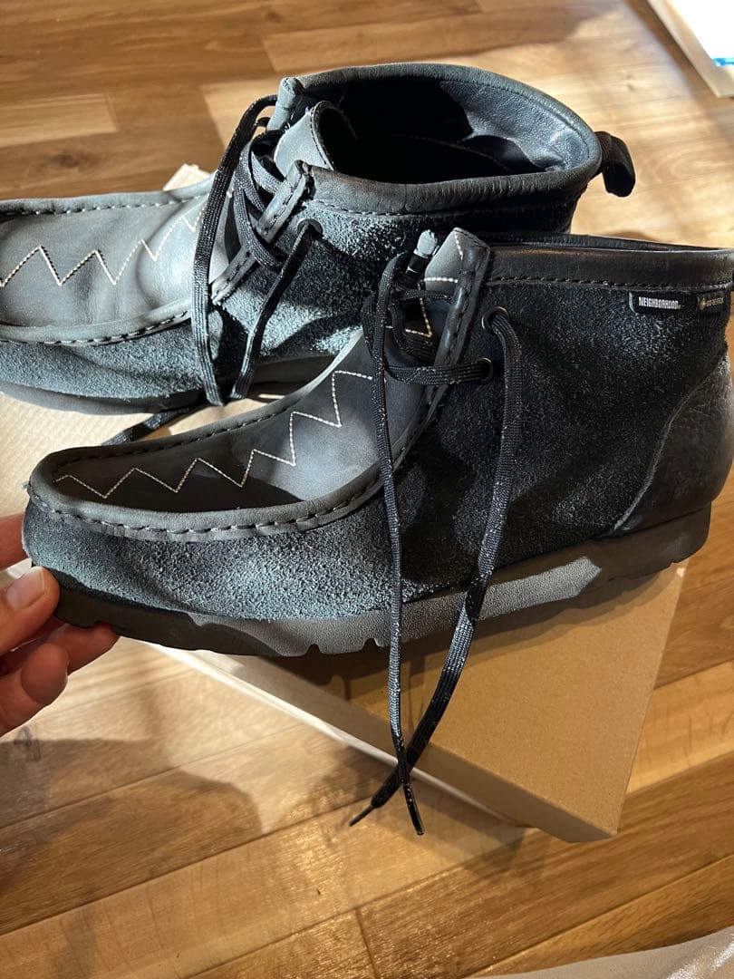 クラークス✖️ネイバーフッド　黒 スウェード