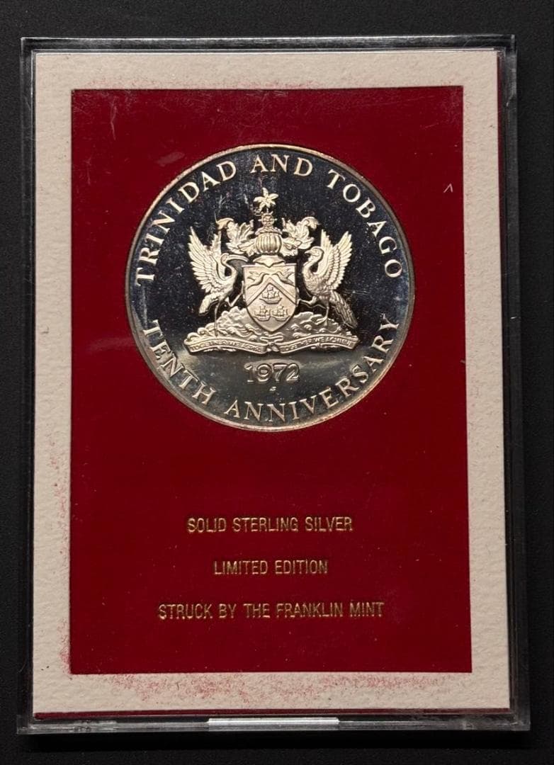 1972年 トリニダード・トバゴ 5ドル プルーフ 銀貨 世界19000枚