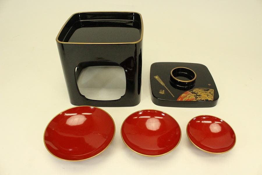 正月 扇散蒔絵 お屠蘇揃い(ZE654)