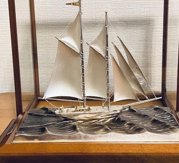 ヨット 置物 武比古 STERLING SILVER 985 刻印 銀製