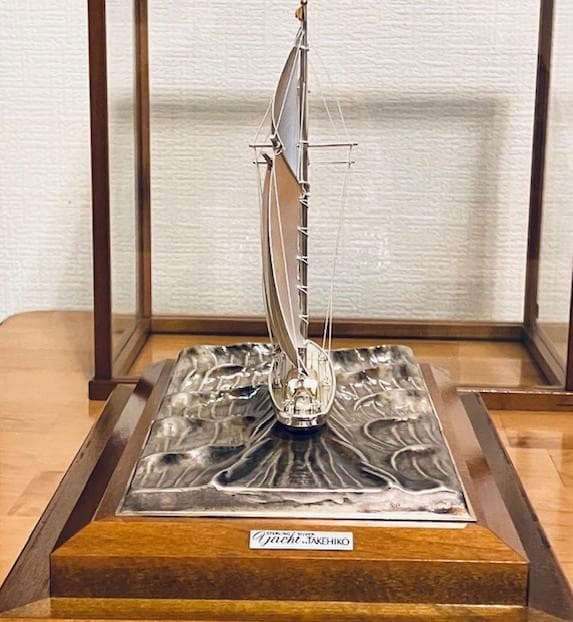 ヨット 置物 武比古 STERLING SILVER 985 刻印 銀製