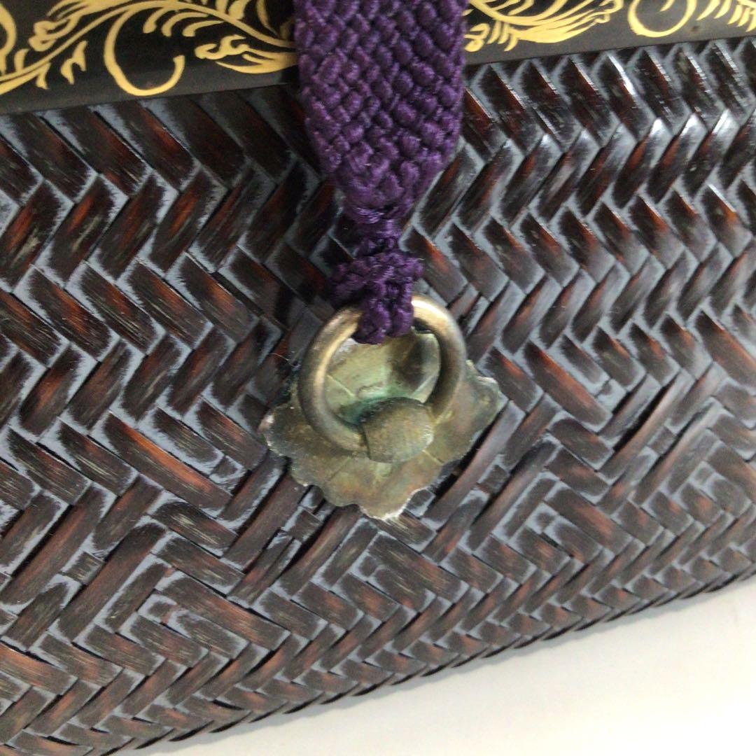 S121 御所籠 『和田鱗司作』『利休形』『竹茶籠』『茶器揃』 共箱