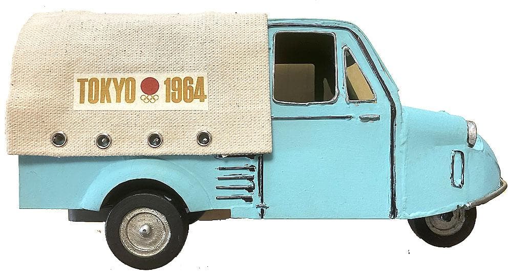 【注目アイテム】ブリキ自動車 改造自作品　ダイハツ　ミゼット　※素人製作