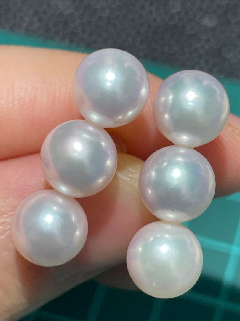 18k，akoya真珠ピアス、7.9mm，天女のレベル