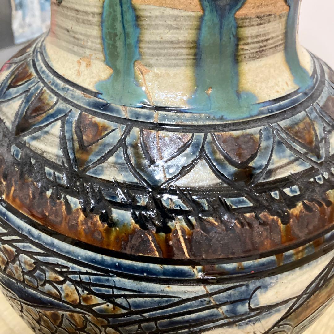 李朝 粉青沙器 鉄絵葡萄文徳利 古美術 蒐集家放出品 高さ14cm 朝鮮美術