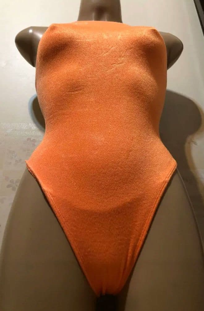 asics 競泳水着 オレンジ - メルカリ