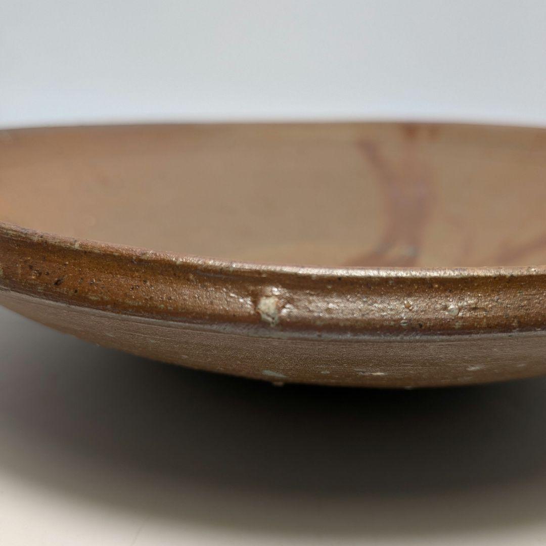 人間国宝 藤原雄 備前焼 緋襷中皿 共箱 和食器 菓子器 菓子鉢 菓子皿