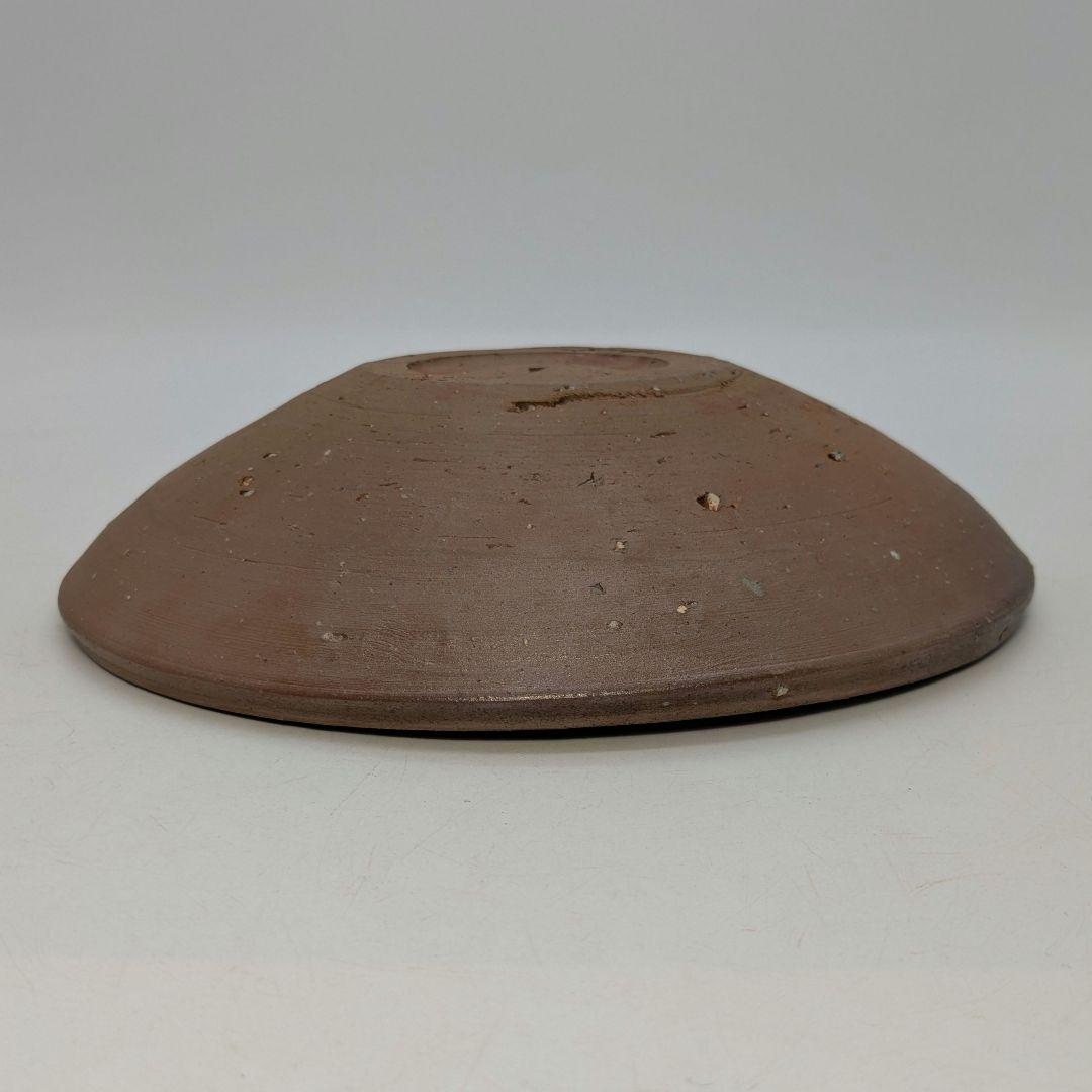 人間国宝 藤原雄 備前焼 緋襷中皿 共箱 和食器 菓子器 菓子鉢 菓子皿