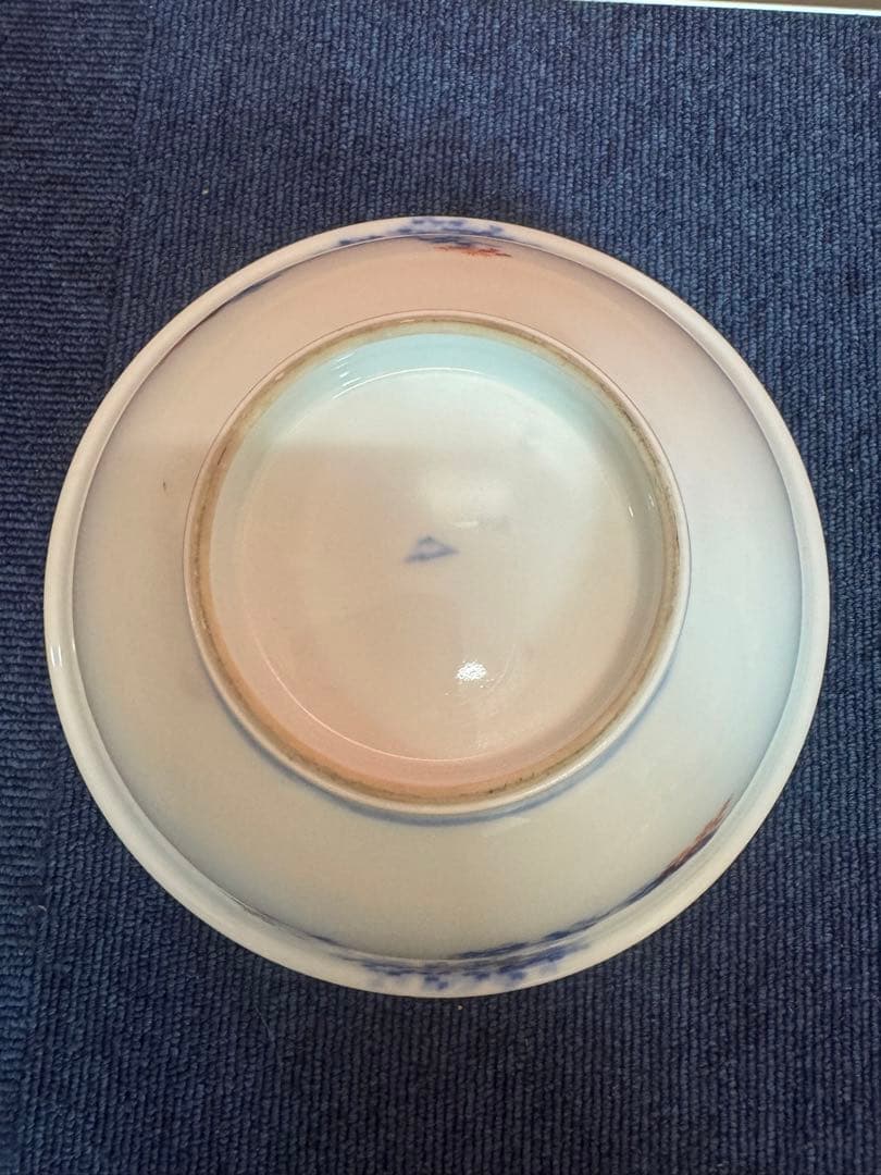 2058 オールド深川製磁 染付紅葉 鉢 時代物