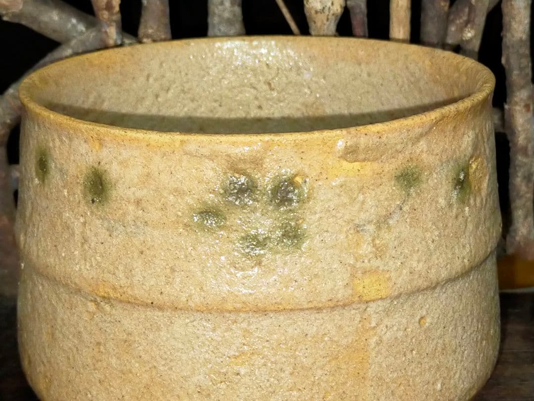 ♥美濃焼♥　黄瀬戸　茶碗　無銘　茶道具　骨董　古玩