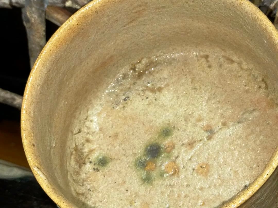 ♥美濃焼♥　黄瀬戸　茶碗　無銘　茶道具　骨董　古玩