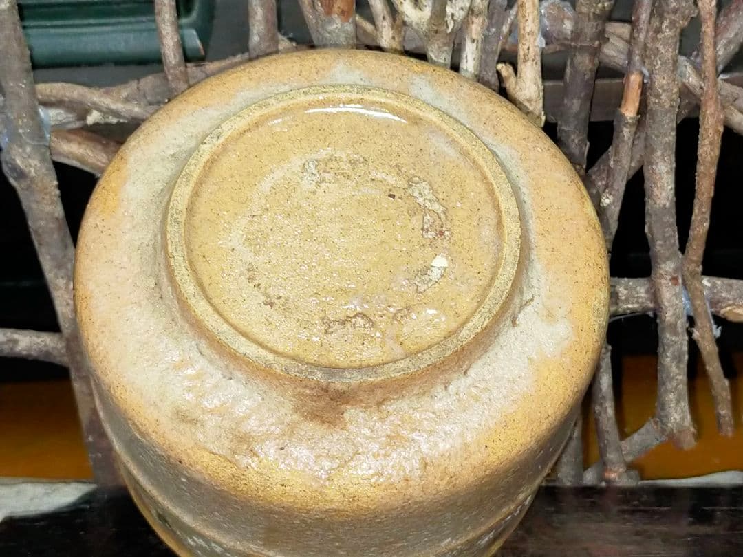 ♥美濃焼♥　黄瀬戸　茶碗　無銘　茶道具　骨董　古玩