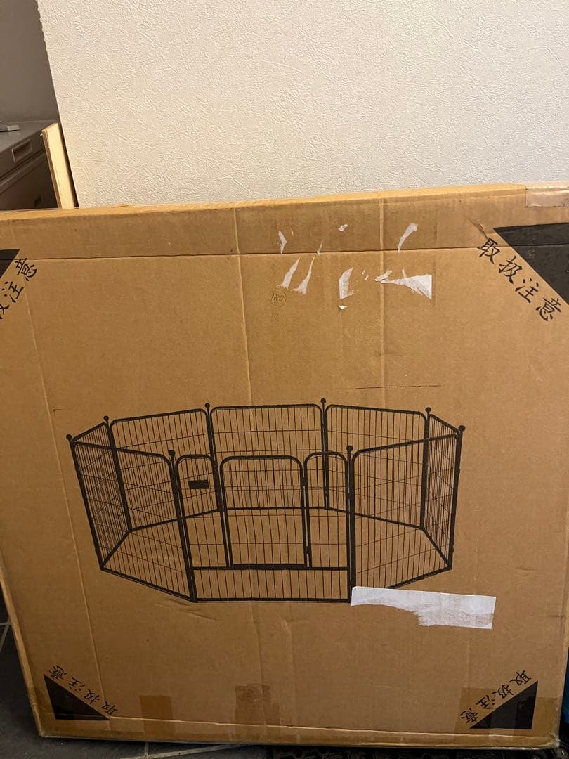 PETTOM ペットケージ中大型犬用 スチール製 室内外兼用 折り畳み式 大型犬