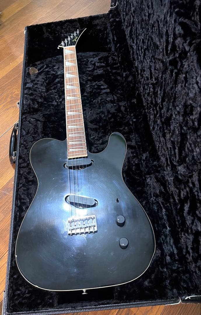 ハードケース付き ヴィンテージ TOMSON テレキャスター エレキギター 黒