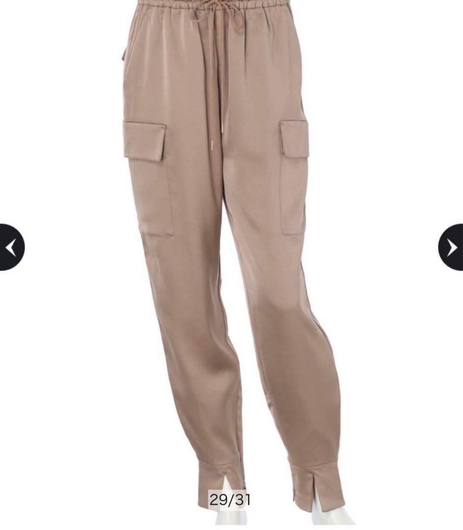 【試着のみ】リランドチュール　サテンカーゴパンツ