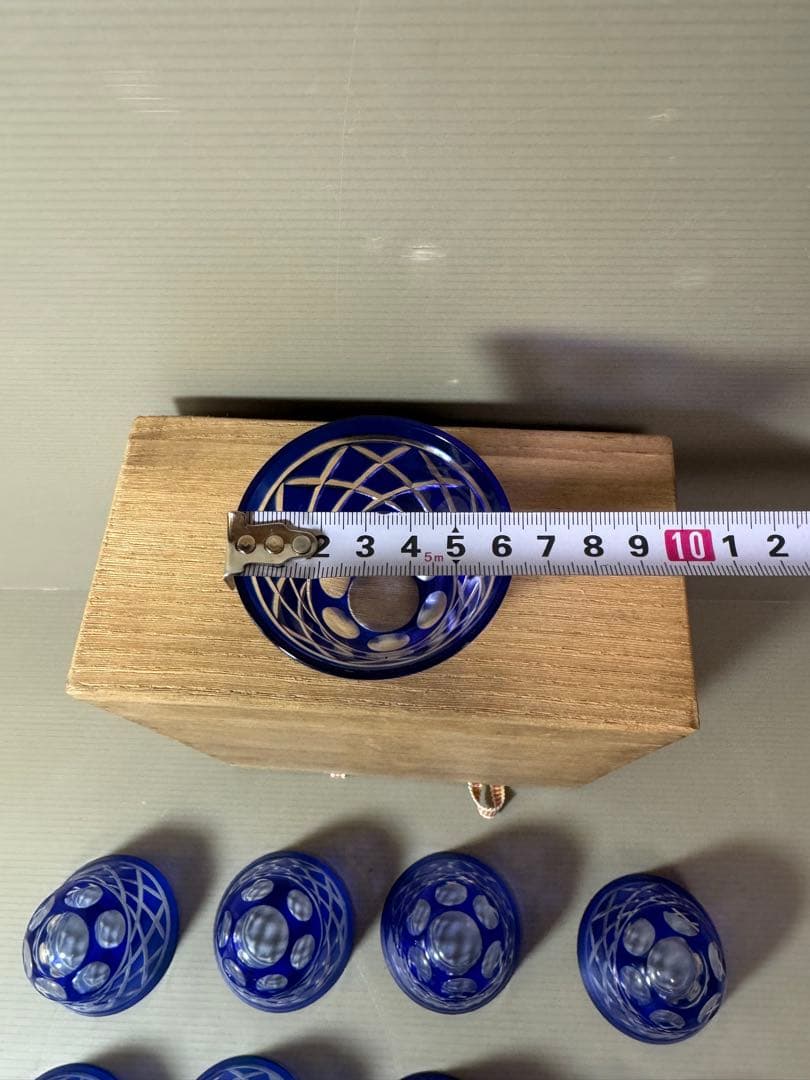 2879 色被切子冷茶グラス 10客 未使用