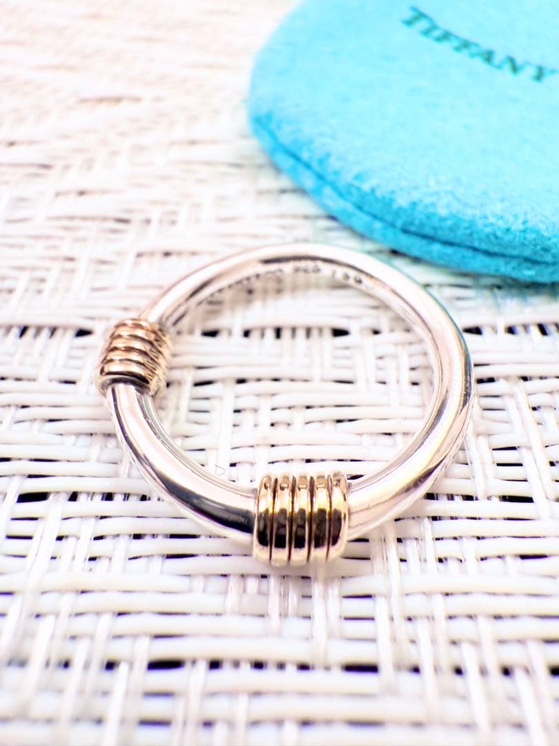 ティファニー リング　約　10号　バンドウィズ　コンビ 750 指輪 925