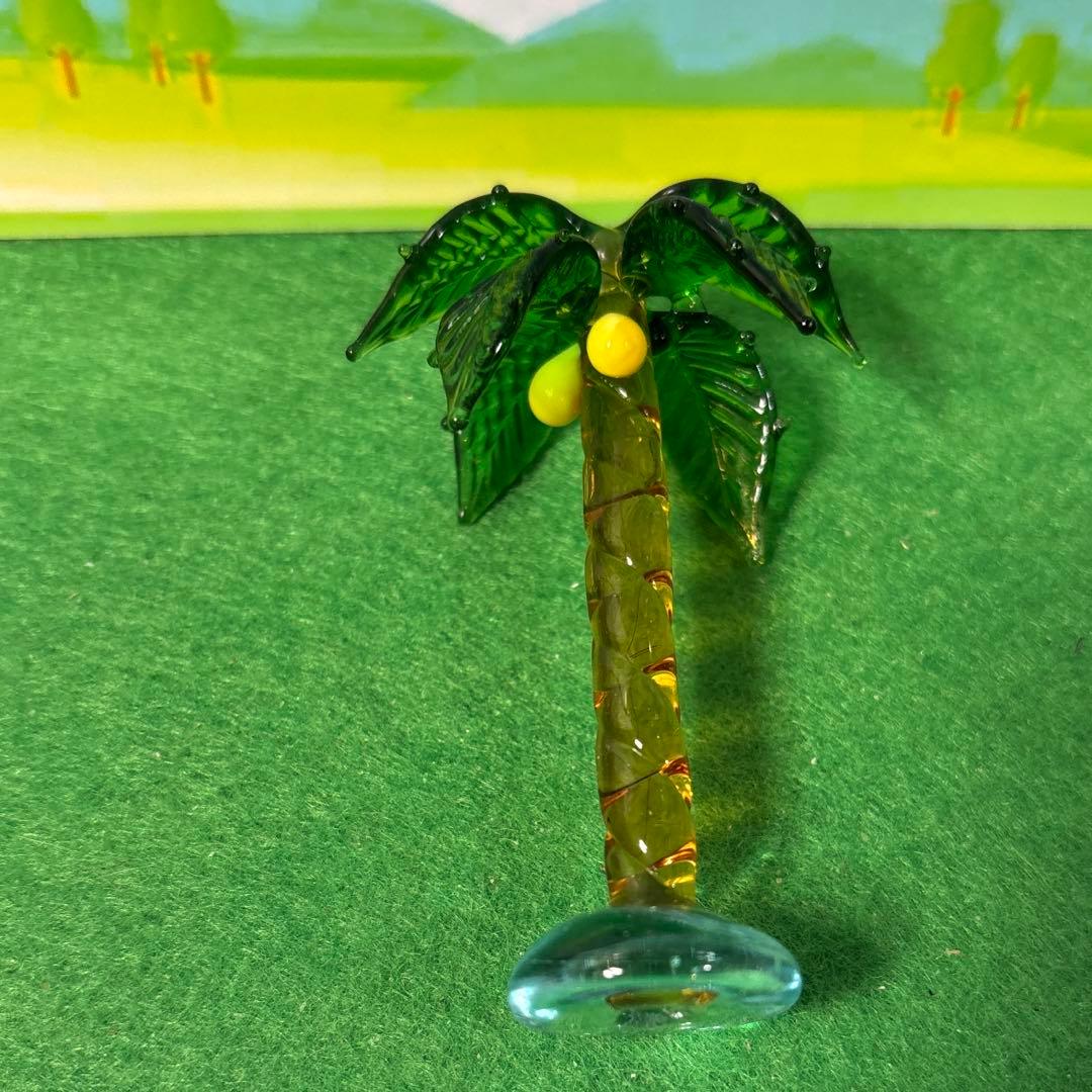 ヤシの木 ガラス細工 ミニチュア