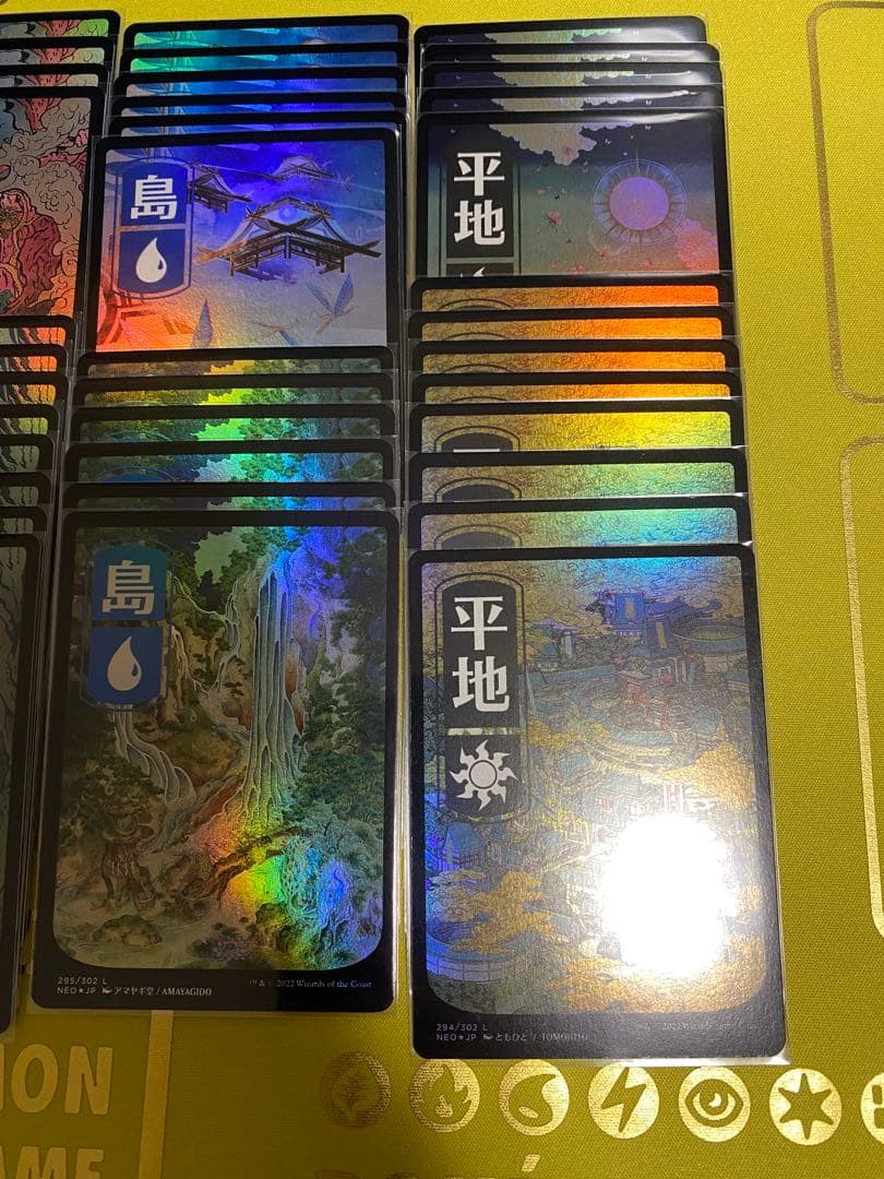 MTG 浮世絵 フルアート 基本土地セット foil NEO 神河 61枚セット
