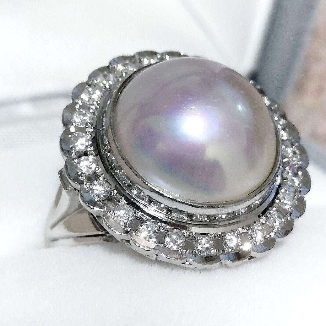 いちいちマーマー パール リング Pt900 サファイア ネックレス