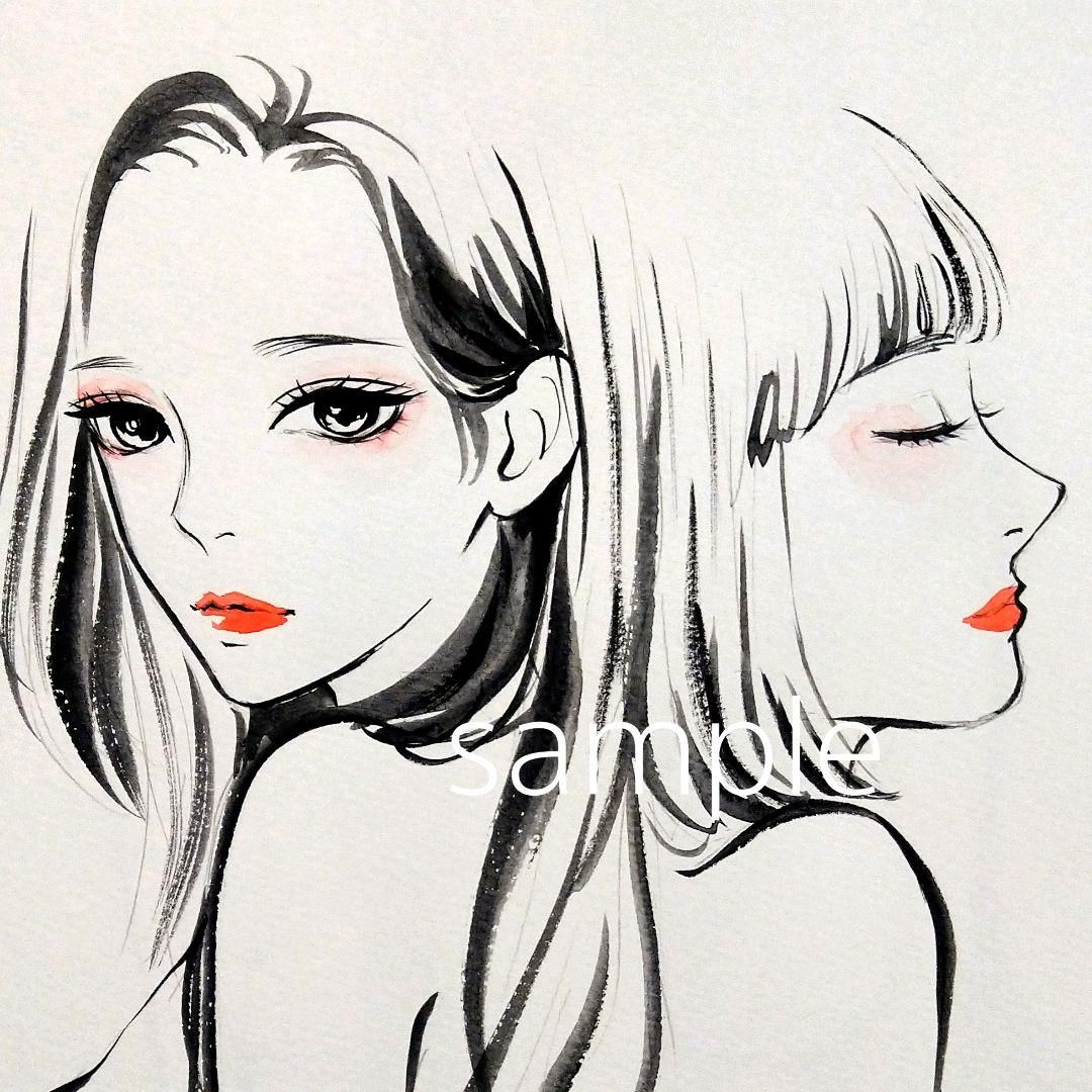 24531A 肉筆原画手描きイラスト絵画ドローイング