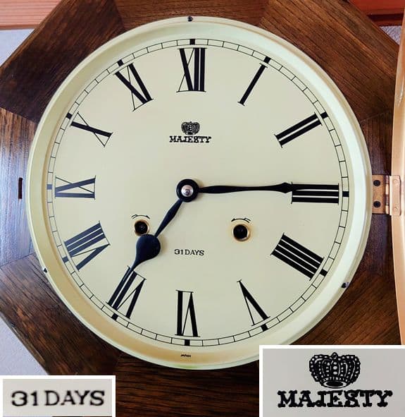 〈完動・極美品〉武田時計MAJESTY　31日巻　八角ゼンマイ振り子時計　古時計
