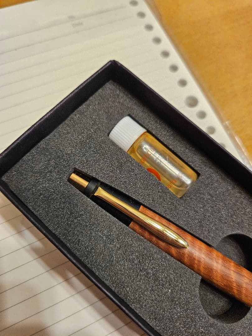 野原工芸 本花梨虎杢　0.5mmシャープペンシル　旧型クリップ　固定式先金付
