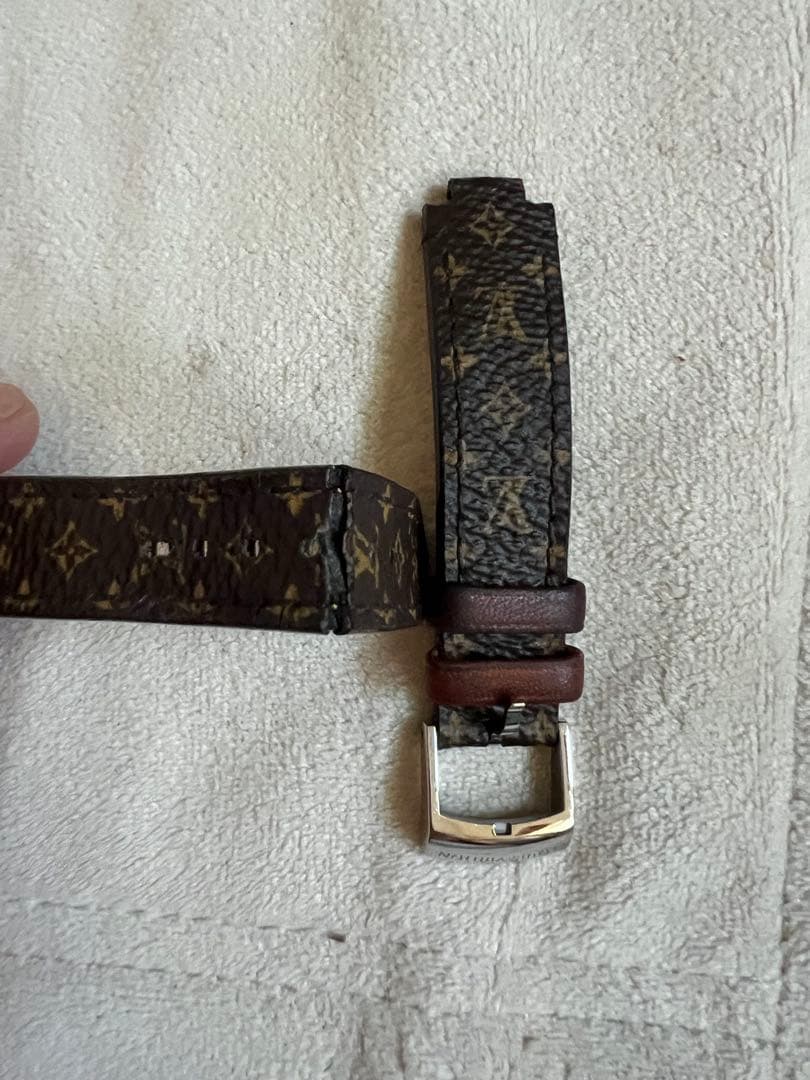 訳あり Louis Vuitton モノグラム レザーベルト 尾錠 本物