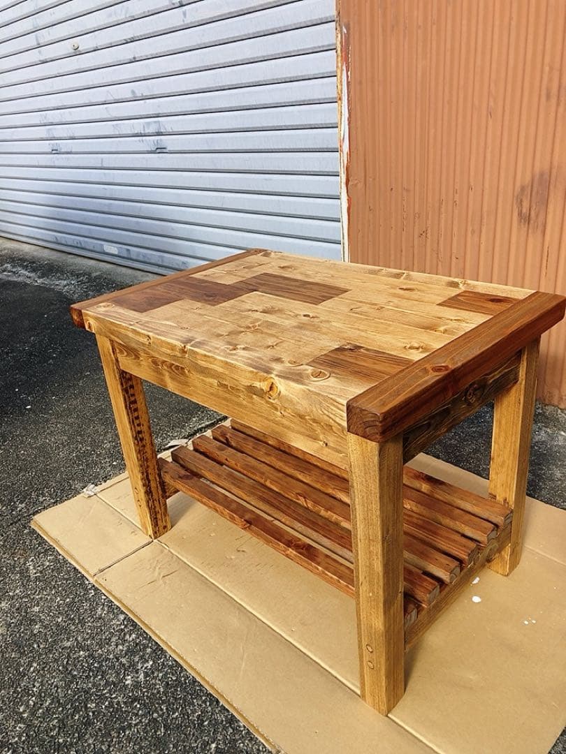 木製 丸イス スツール ハンドメイド 座面高61cm 3脚