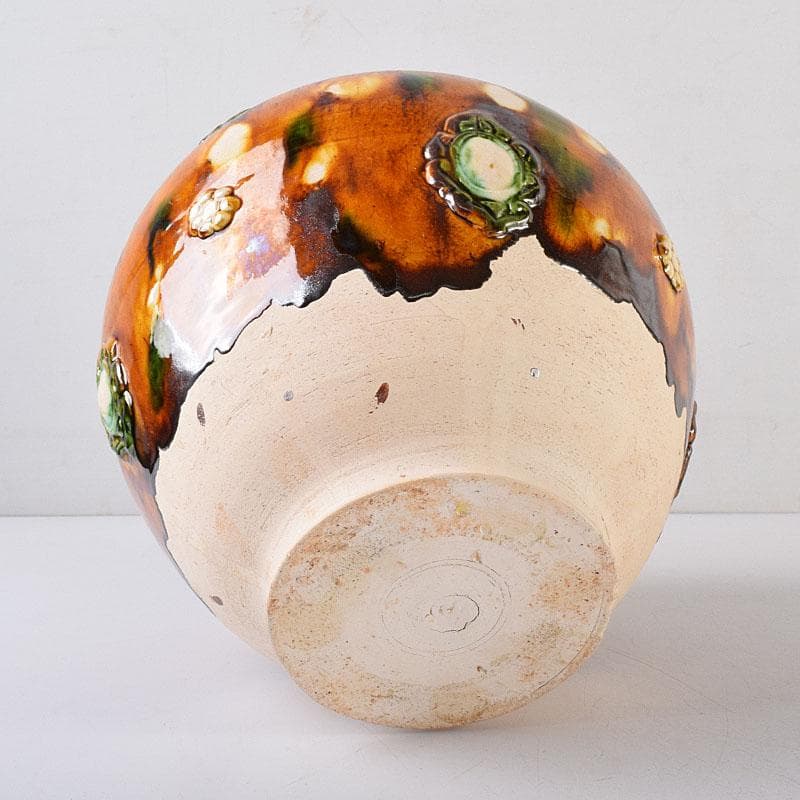 中国 唐三彩 丸壺 C R8655H