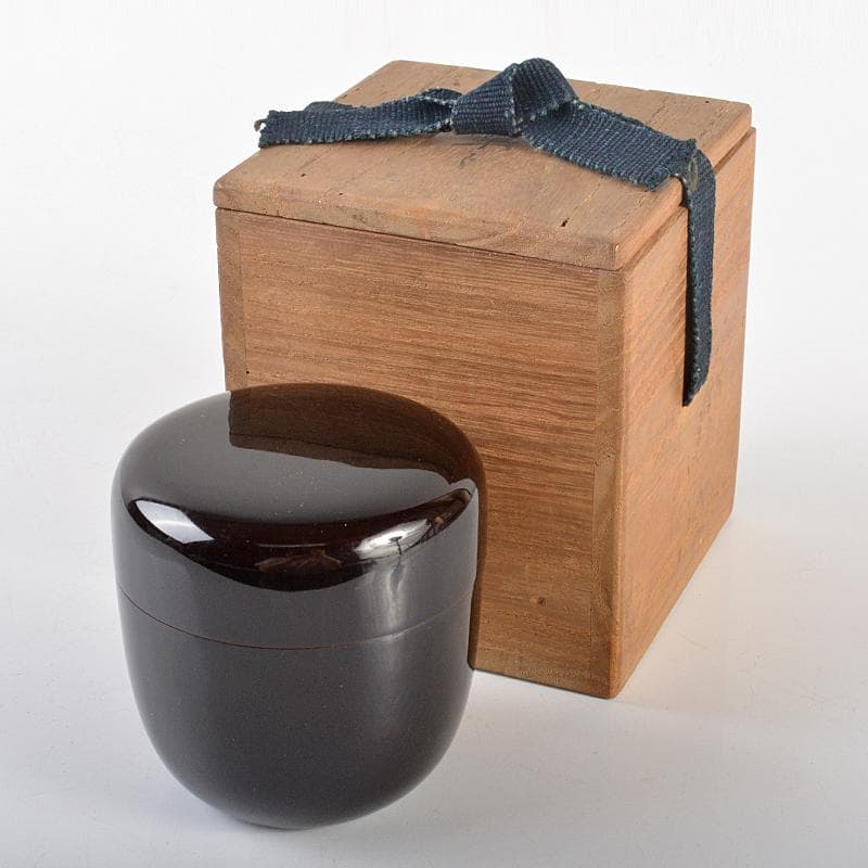 茶道具 塗師 七代駒沢利斎 春舟作 中棗 堀内宗完(兼