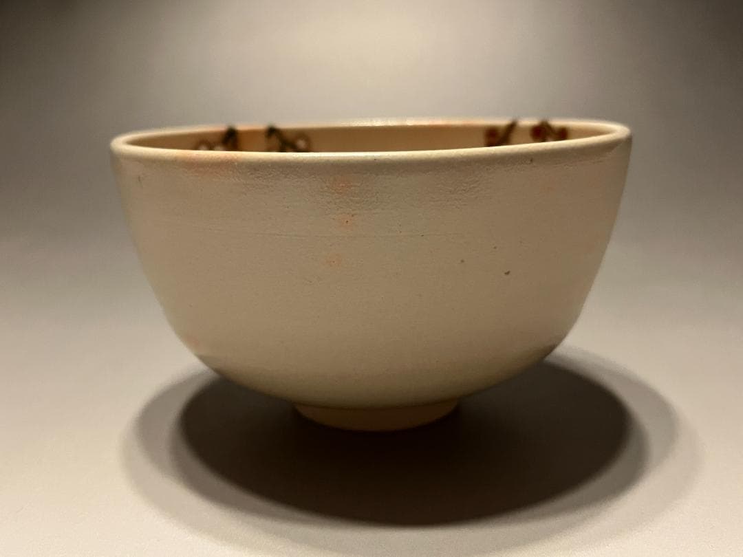 加賀瑞山 即中斎書付 万古焼 梅の絵茶碗 茶道具 表千家