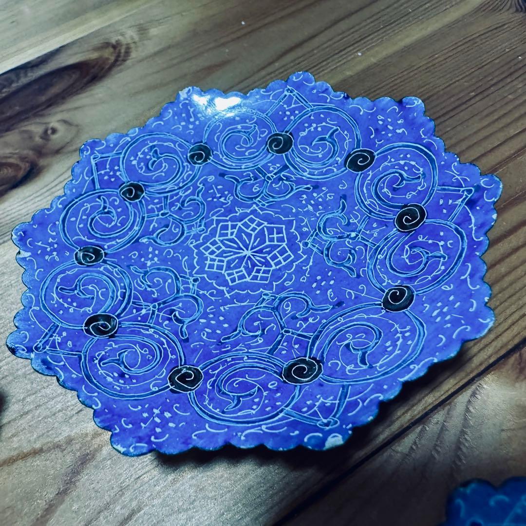 ペルシャ　エナメル皿 アクセサリートレイ エスニック　皿