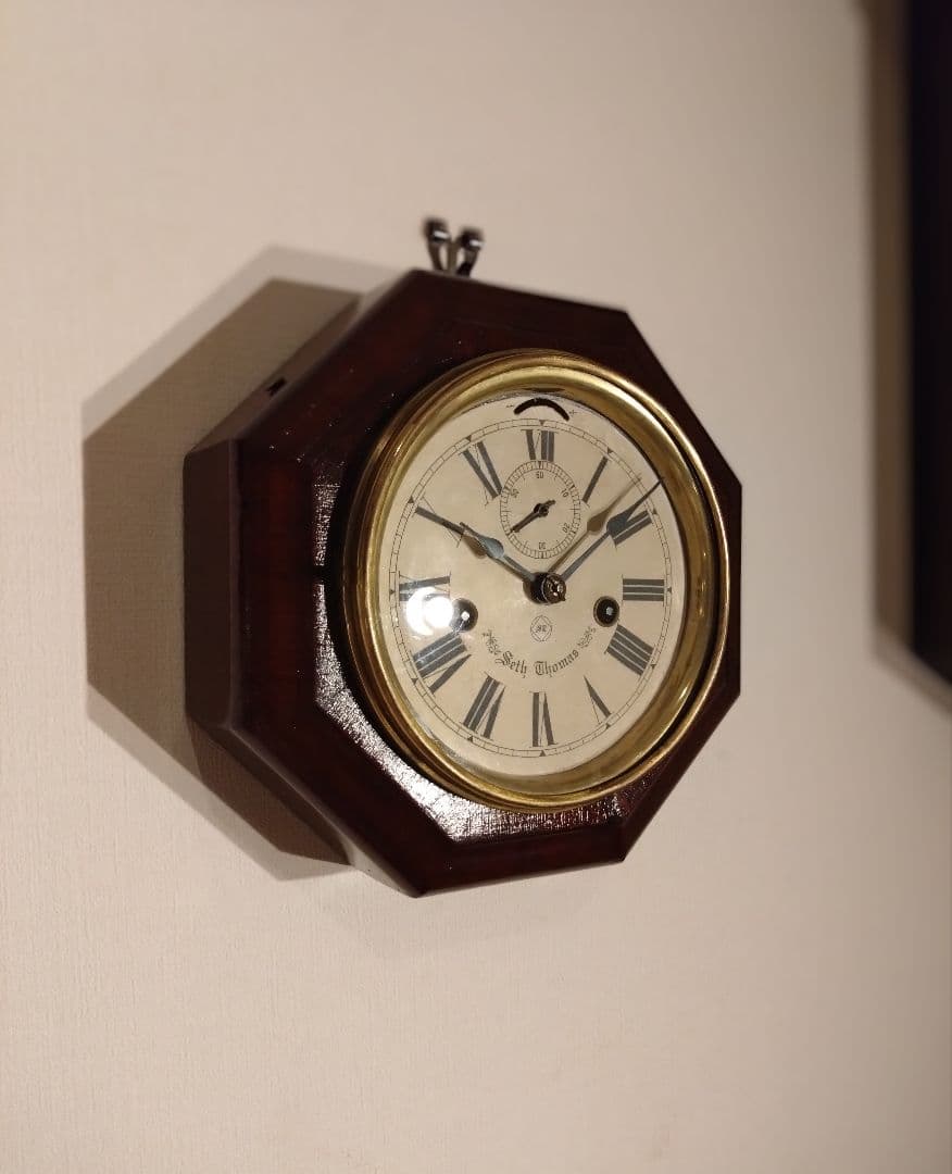 柱時計　船時計　整備済み　セストーマス　アンティーク　昭和レトロ　精工舎