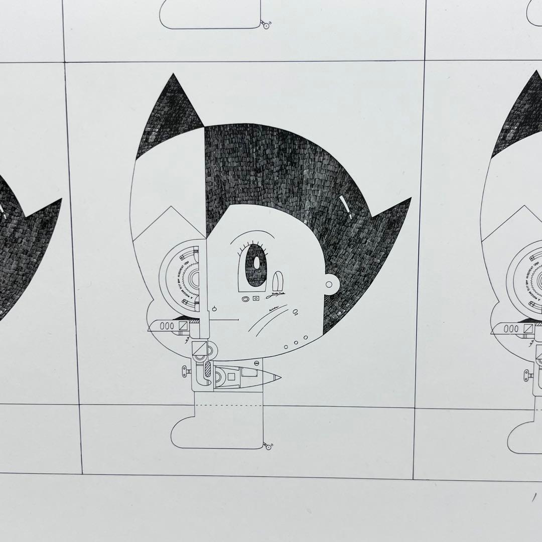 8人のアトムの肖像！伊坂義夫1986年サイン入りグラフィックアート作品mh894