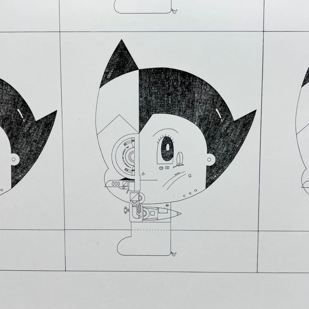 8人のアトムの肖像！伊坂義夫1986年サイン入りグラフィックアート作品mh894