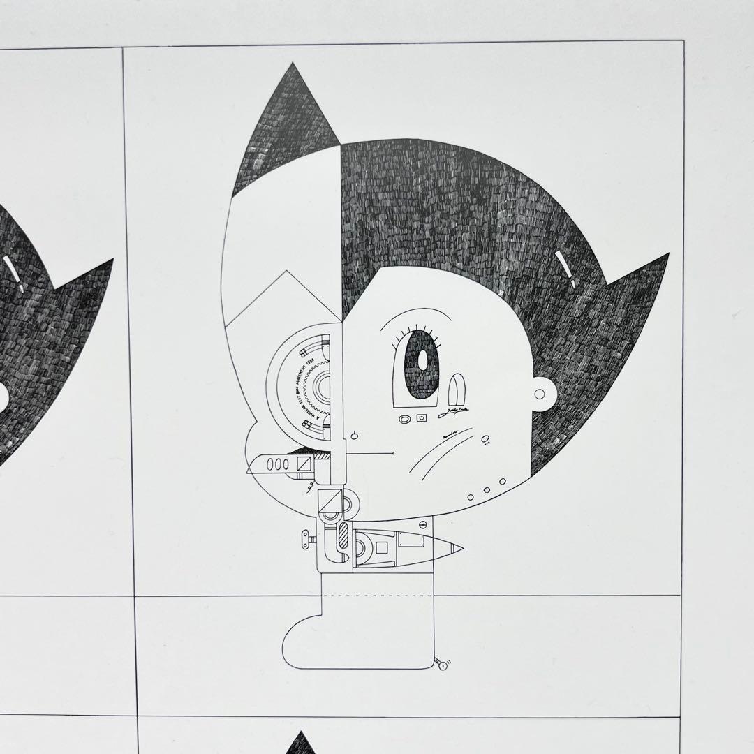 8人のアトムの肖像！伊坂義夫1986年サイン入りグラフィックアート作品mh894