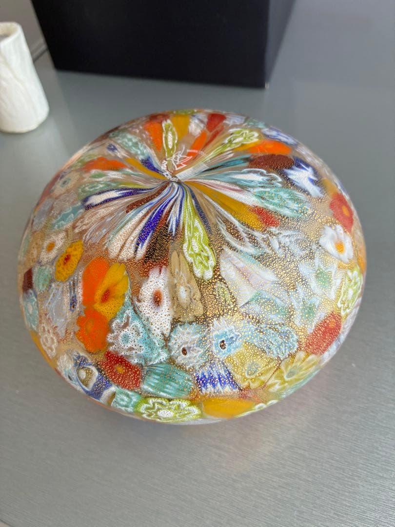 ベネチアガラスFOTOGRAFO 多色ガラス製キャンドルホルダー 美術品