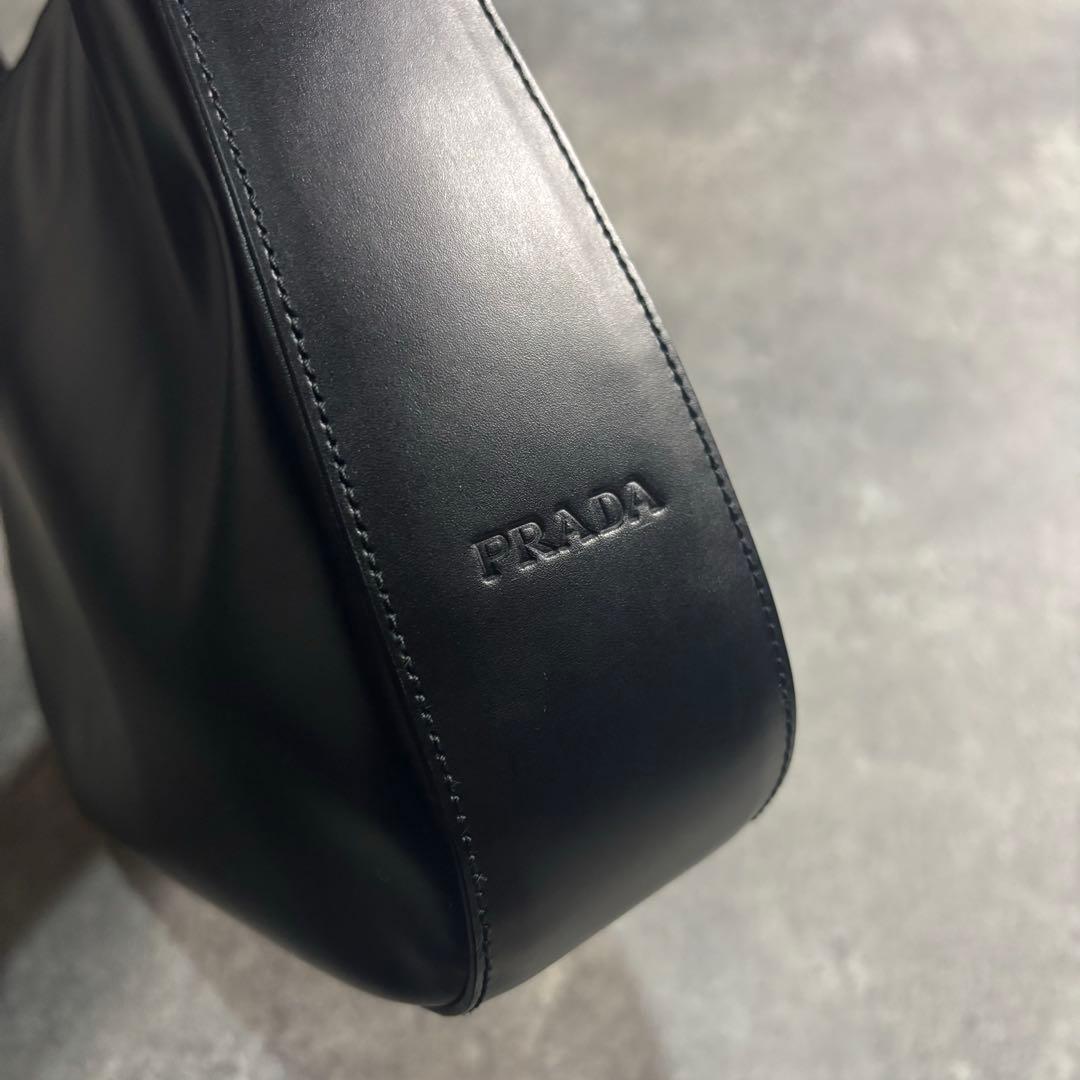 バッグ FW1998 PRADA SILVER HANDLE LEATHER BAG