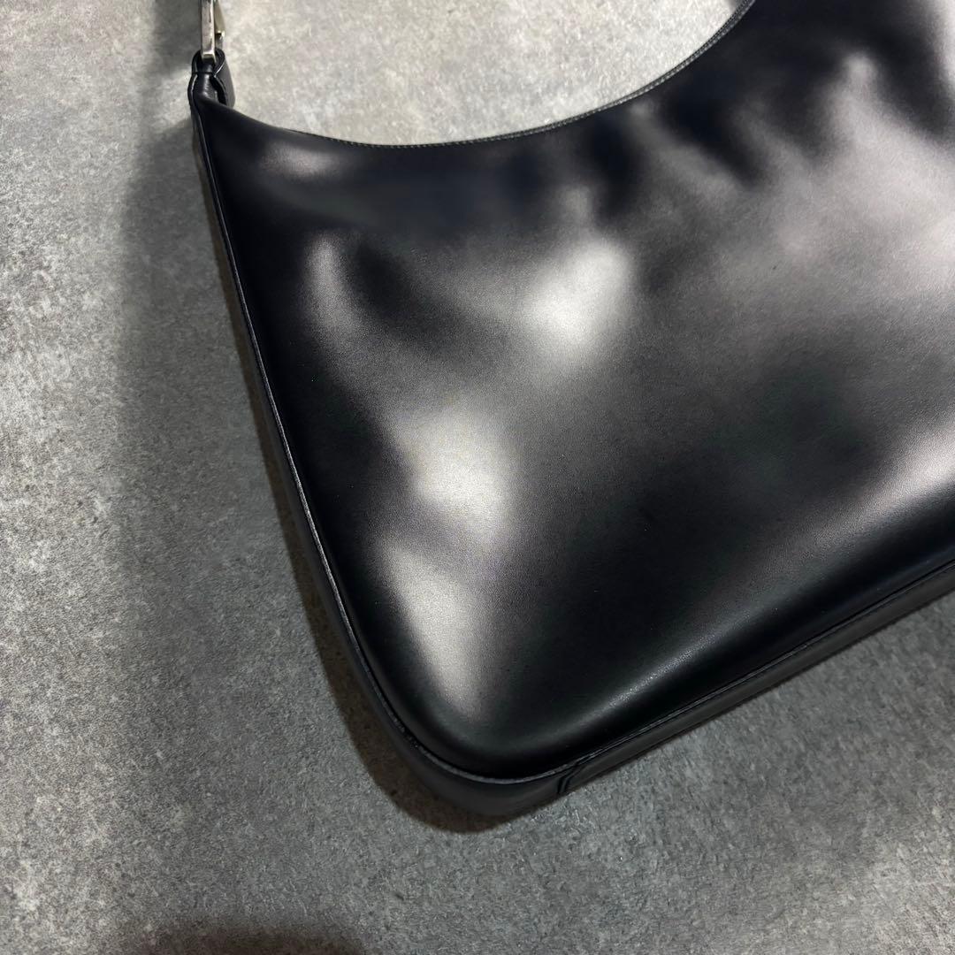 バッグ FW1998 PRADA SILVER HANDLE LEATHER BAG