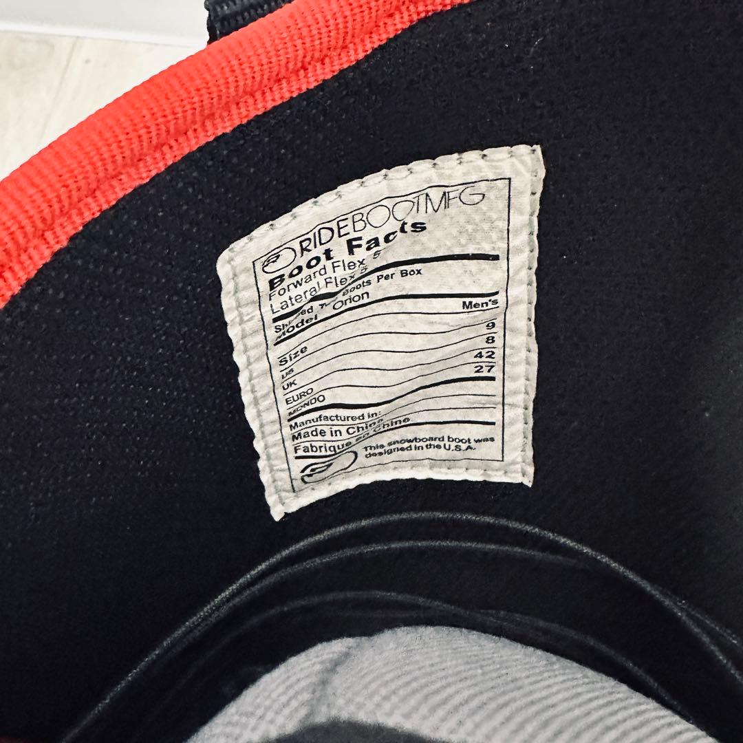 バートン RIDE BOOT MFG スノーボードブーツ ブラック/レッド 27