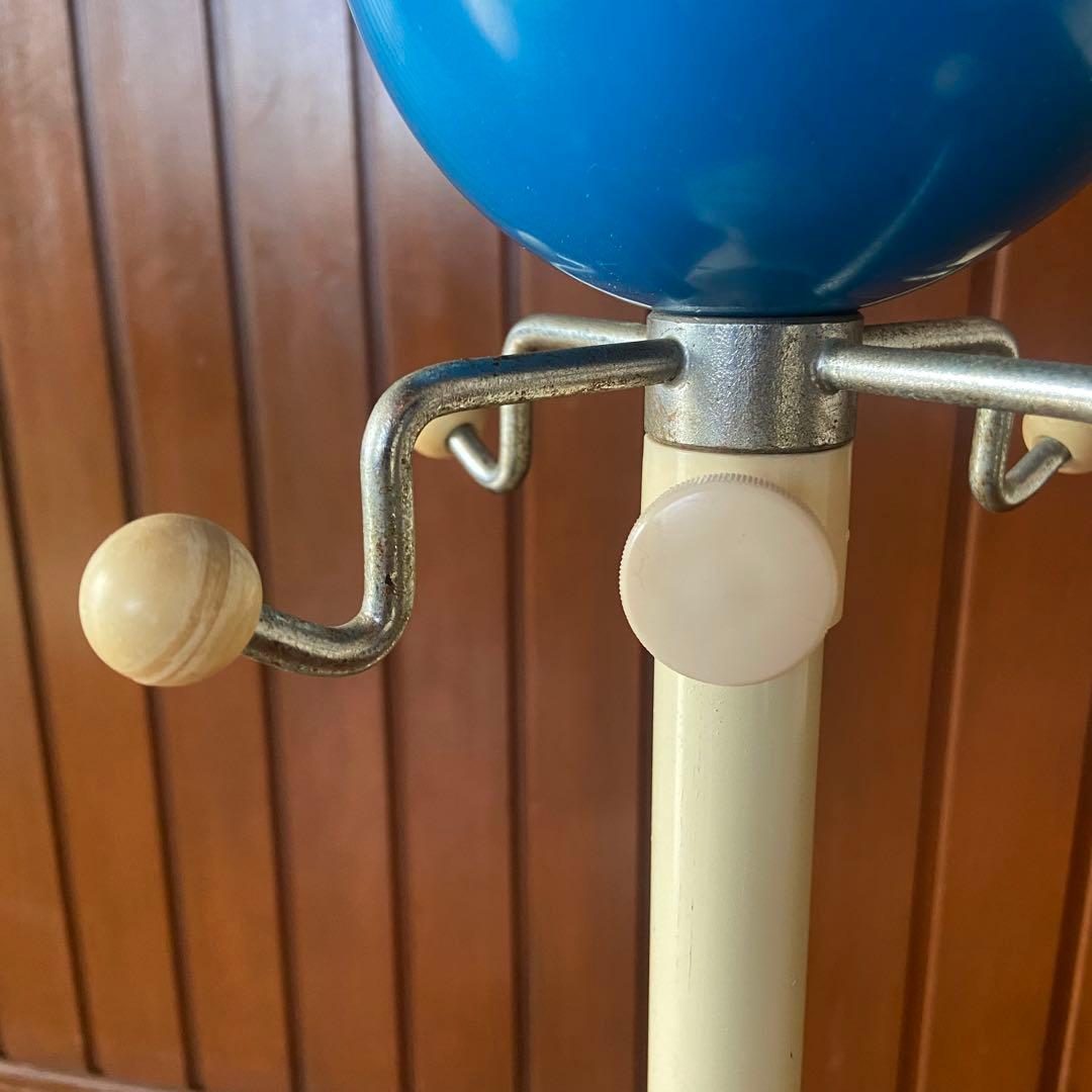 70's スペースエイジ ポールハンガー 昭和レトロ 貯金箱付き 当時物